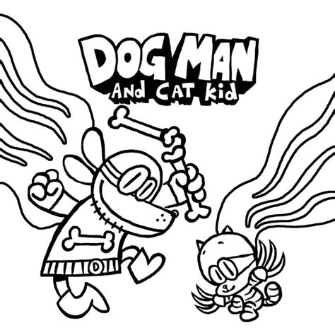 Dog Man 1 Coloring Page - Free Printable Coloring Pages for Kids