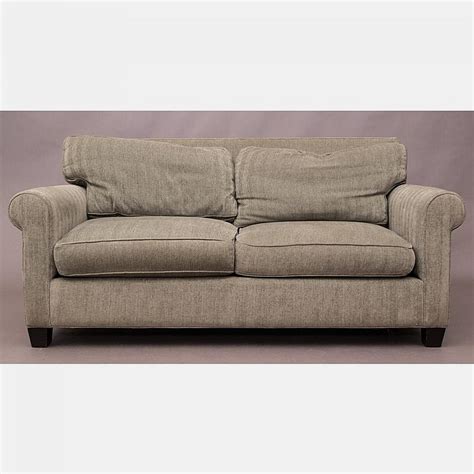 A Contemporary Olive Green Velvet Upholstered Sofa