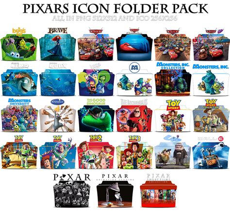 Disney Pixar Folder Icon By Animaniacc On Deviantart
