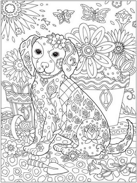Dog Coloring Pages For Adults