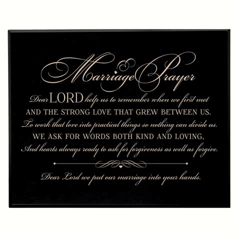 A Marriage Prayer Engraved 12x15 Plaque Fancy Script Lifesong