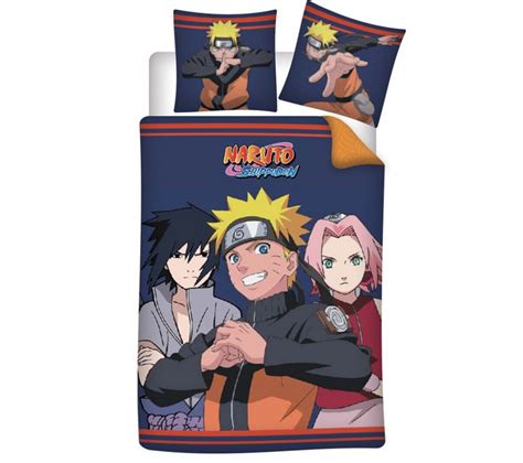 Parure De Lit Réversible Naruto Avec Sasuke Et Sakura 140 Cm X 200 Cm