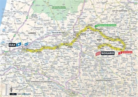 Tour De France Stage Preview Route Map And Profile Of Km From Dax To Nogaro