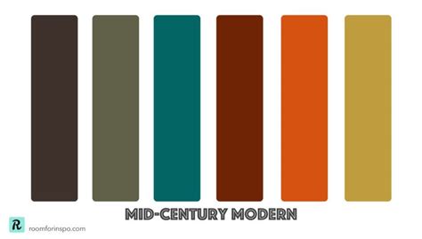 Mid Century Modern Color Palette Mid Century Modern Colors Modern