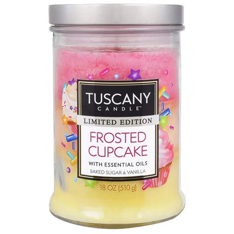 Tuscany Candle Limited Edition Premium Marble Collection Frosted Cupcake Scent Jar Shop