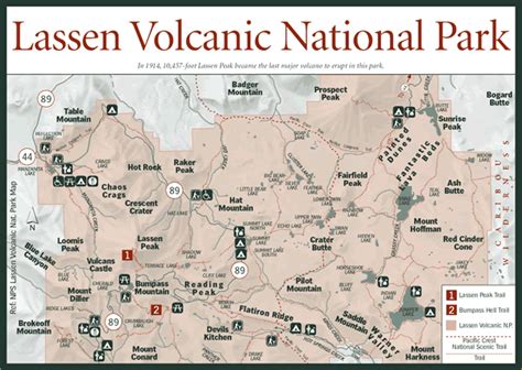 Lassen Peak Volcano Map