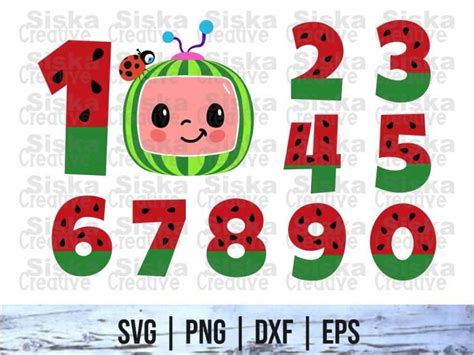 Cocomelon Svg Cocomelon Watermelon Numbers Svg Vectorency