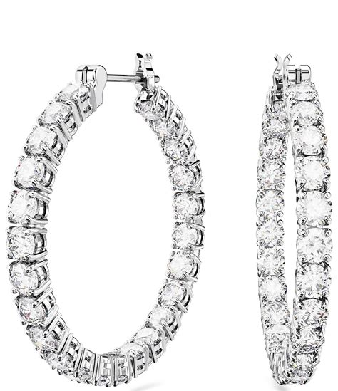 Swarovski Matrix Collection Crystal Hoop Earrings | Dillard's