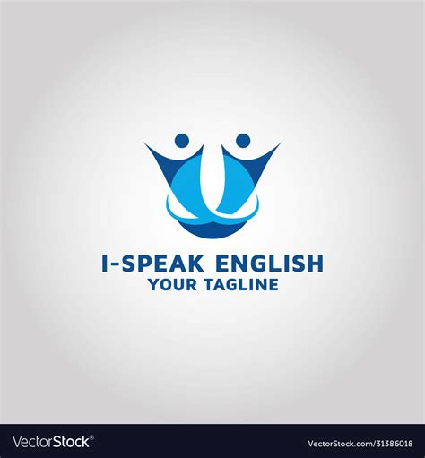 Speaking English Logo Design Royalty Free Vector Image