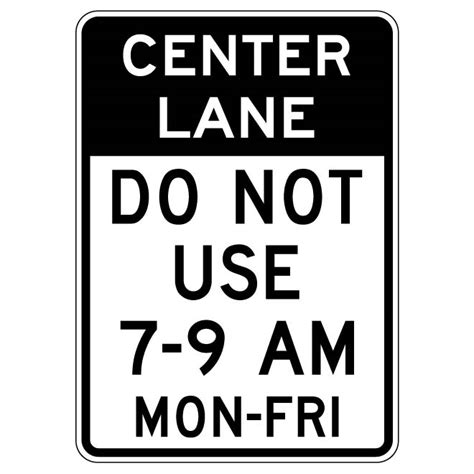 Center Lane Street Sign Royalty Free Stock Svg Vector And Clip Art