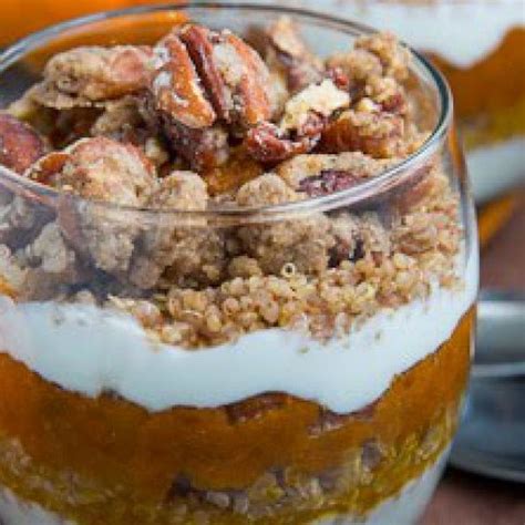 Pumpkin Pie Quinoa Parfait With Gingersnap Pecan Streusel Recipe