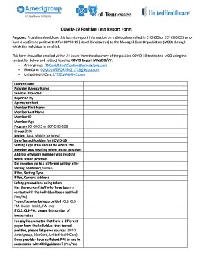 Positive Covid Test Results Template Pdf Fill Online Printable