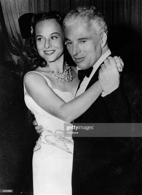 Charlie Chaplin With His Wife The Actress Paulette Goddard At