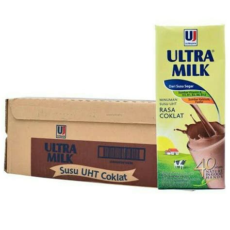 Ultra Milk Coklat 200ml 1 Karton Isi 24pcs Susu Uht Susu Kotak Jumbo Super Center