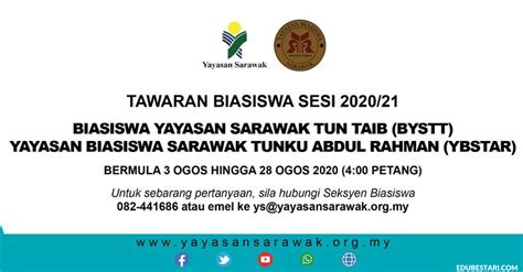Yayasan tunku abdul rahman, bangsar. Permohonan Biasiswa Yayasan Sarawak Peringkat Ijazah Dalam ...