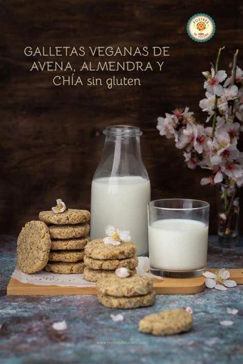 Galletas veganas de avena almendra y chía sin gluten Cocina y