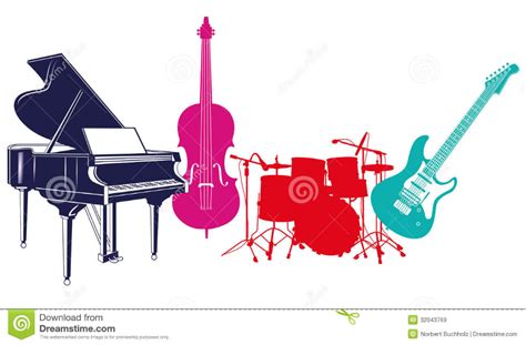 Musical Band Instruments Stock Vector Illustration Of Different
