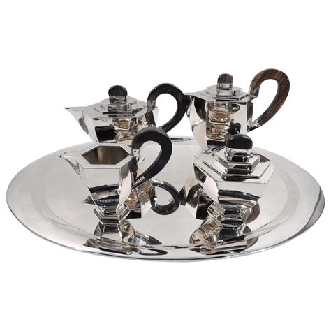Art Deco Substantial Sterling Coffee And Tea Set For Sale At 1stdibs