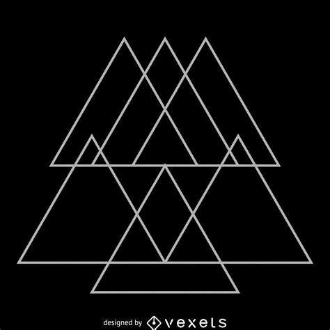 Triangular Overlays Sacred Geometry Design Vector Download