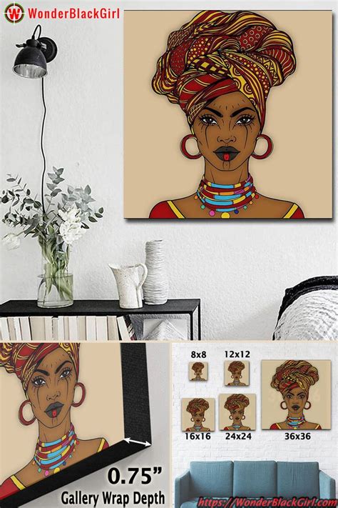 african american framed wall art melanin lady afro girl african inspired room decor wbg2954