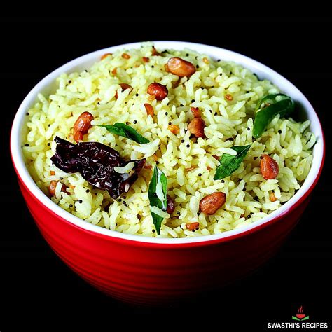 Lemon Rice Recipe South Indian Chitranna Swasthis Recipes