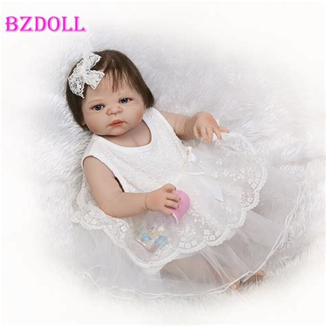 55cm Full Silicone Body Reborn Baby Doll Toys Lifelike 22inch Newborn