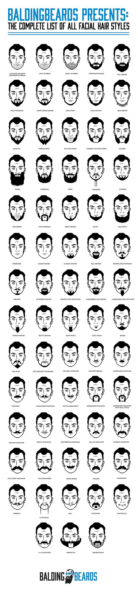 Explore all the different types of cuts. The Complete List Of All Facial Hair Styles #Infographic ...