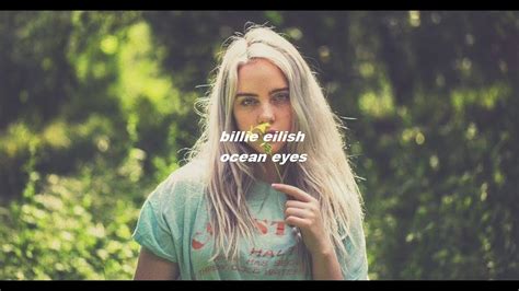 Billie eilish, music, simple background, dark hair, tongue out. Billie Eilish / Ocean Eyes (Male Version) - YouTube