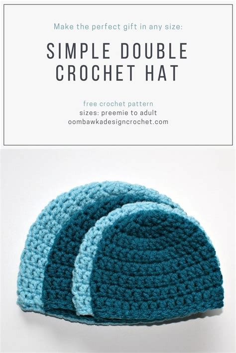 Simple Double Crochet Hat Pattern Oombawka Design Crochet