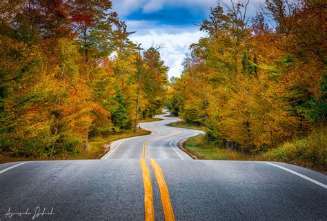 Door Countys Curvy Road Wisconsin Usa