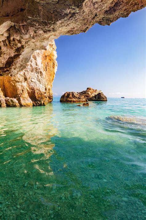 Sea Cave In Zakynthos Greece Ionian Sea Stock Photo Image Of Zante