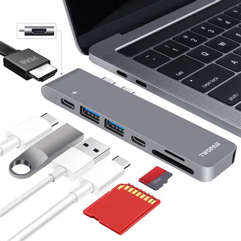 Amazon Com Twopan Usb C Hub For Macbook Pro In Usb C To K Hdmi