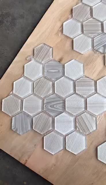 Porcelain Glazed Floor Mosaic Art Design Diamond Shaped