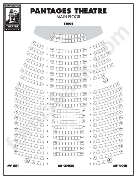 Pantages Theater Tacoma Seating Chart