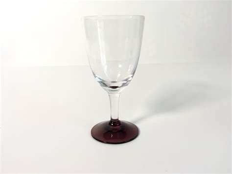 5 Vintage Purple Base Cordial Wine Glasses Set Of 5 Cordials Small