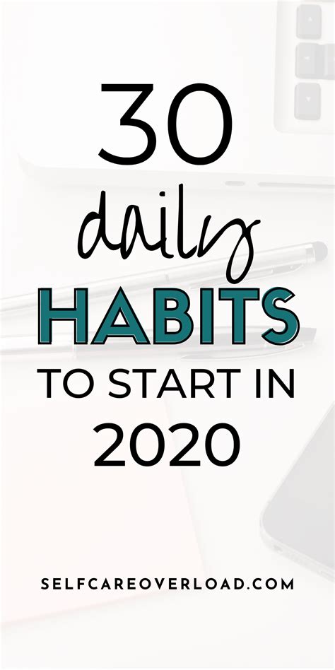 30 Daily Habits to Start in 2020 - Self-Care Overload | Daily habits ...