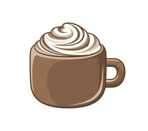 Hot Chocolate With Cream Clipart Food Cafe Beverage Vector