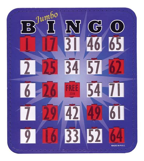 Mr Chips Jam Proof Easy Read Large Bingo Cards With Sliding Windows