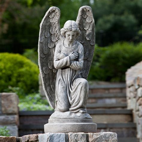 Alfresco Home Kneeling Angel Garden Statue Angel Statues Garden