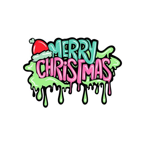 Merry Christmas Graffiti Lettering Vector Merry Christmas Graffiti