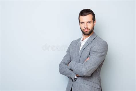 Portrait Of Handsome Successful Respected Businessman In Formal Stock