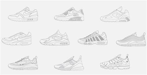 Nike Air Max 270 Sneaker Coloring Pages Created By Kicksart Art