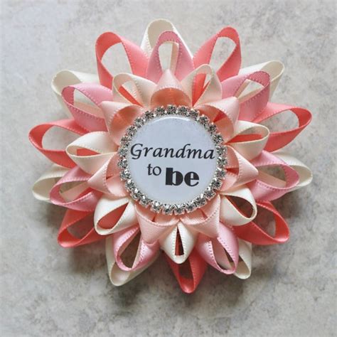 Grandma To Be Pin Personalized Baby Shower Corsage New