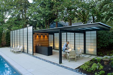 Modern Translucent Pool House Design Digsdigs
