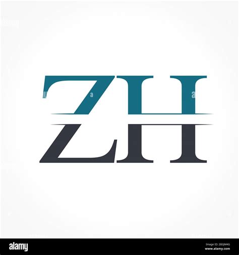 Initial Zh Logo Design Vector Template Creative Letter Zh Business