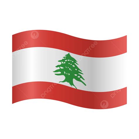 Vector Realistic Illustration Of Lebanon Flags Lebanon Flag Lebanon