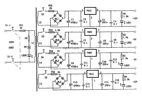 Multi Output Power Supply Circuit Under Ac Dc And Dc Dc Circuits 58549