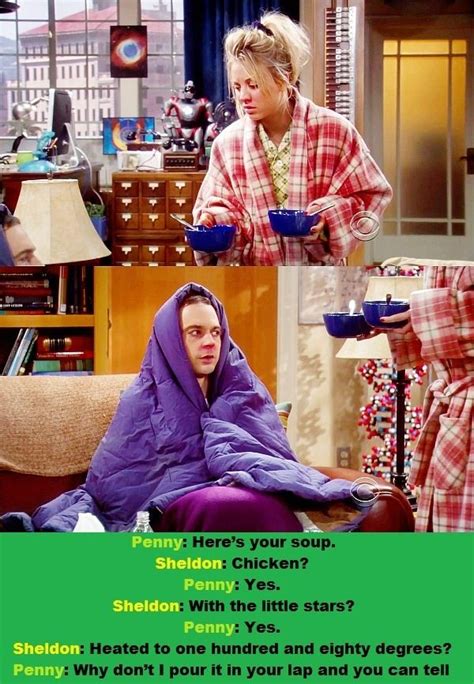 Sheldon And Penny Sick The Big Bang Theory Pinterest