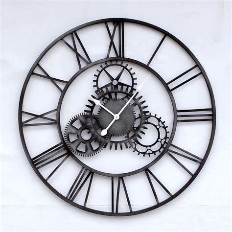 Williston Forge Gears Design Extra Large 40 Inch Metal Wall Clock