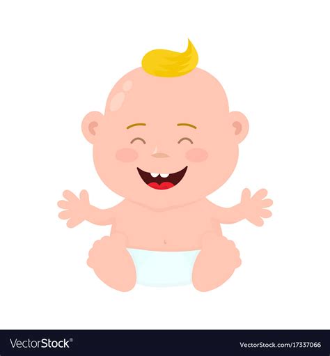 Happy Cute Laughing Smiling Baby Royalty Free Vector Image